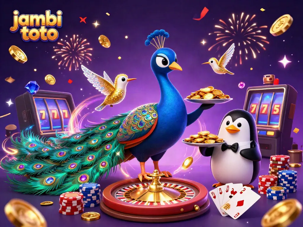 Experience the thrill of jambi toto online gaming with vibrant characters and exciting casino elements.