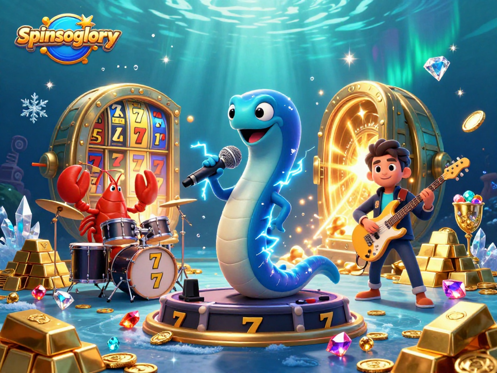 Engage in spinsofglory at the underwater casino with vibrant, lively characters and dazzling treasures.